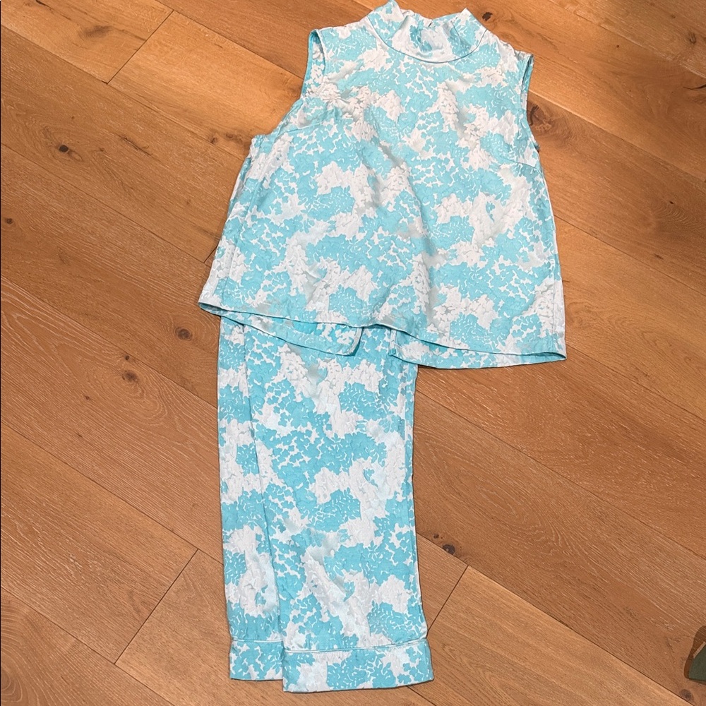 BURU blue jacquard set